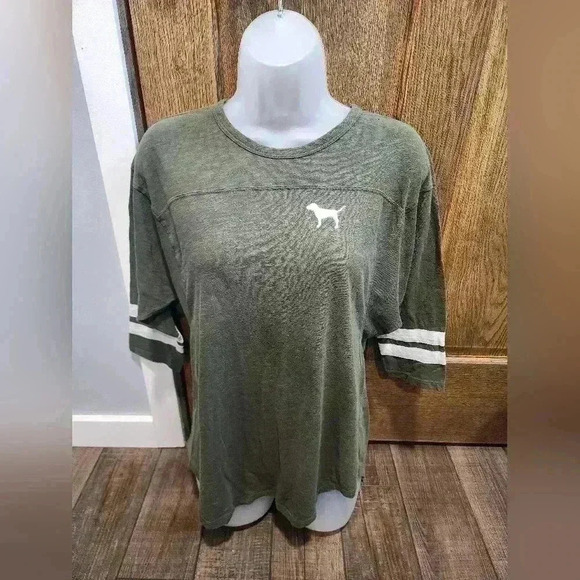 PINK Victoria's Secret Tops - Pink Victoria's Secret “Pink Nation” 3/4 Sleeve T-Shirt Top - Size Small